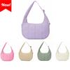 Fashion Nylon Handbag with Adjustable Strap Waterproof Underarm Bag Large Capacity Quilted Puffer Shoulder Bag Woman Girl