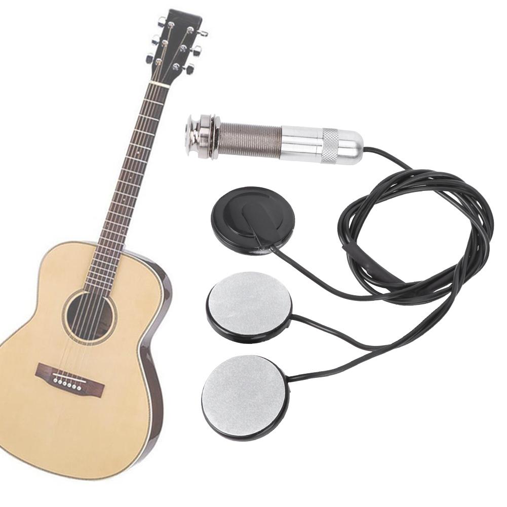 Piezo Pickup Transducer 3 Sensors for Guitar Ukulele Musical Instrument Accessories 6.35mm