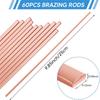 A84E-Bcup-5 Brazing Rods 15% Silver Solder Copper Phosphor Industry Grade Welding Sticks 0.050" X1/8" X10" 60Pcs