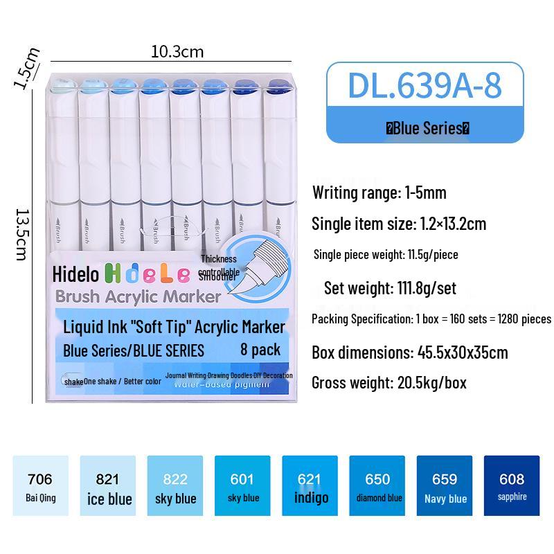 Huideluo Soft-tip Marker Set: Liquid Ink Acrylic Art and Journal Drawing Pens for Students