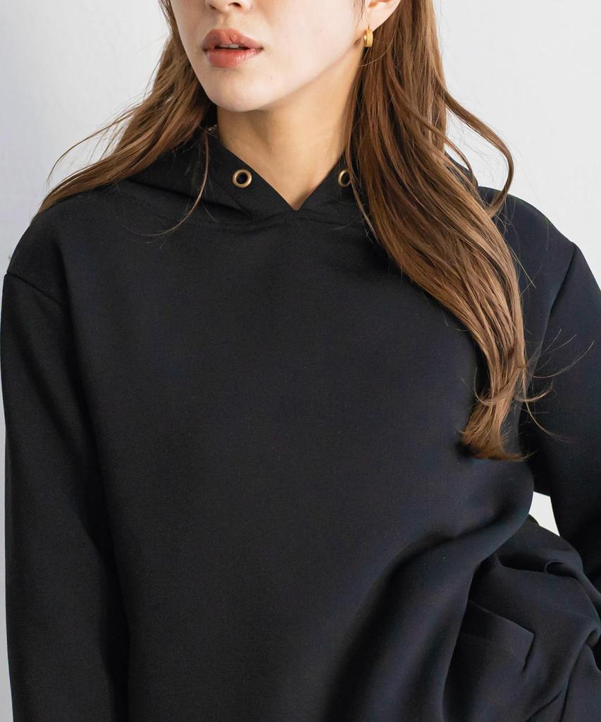 Milliandeni Back Frill Pullover Long Size L Women's Hoodie, Sleeve, Greige,
