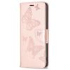 Wallet Stand Case for Xiaomi Redmi Note 12 4G Butterfly Imprinted Leather Phone Cover with Strap