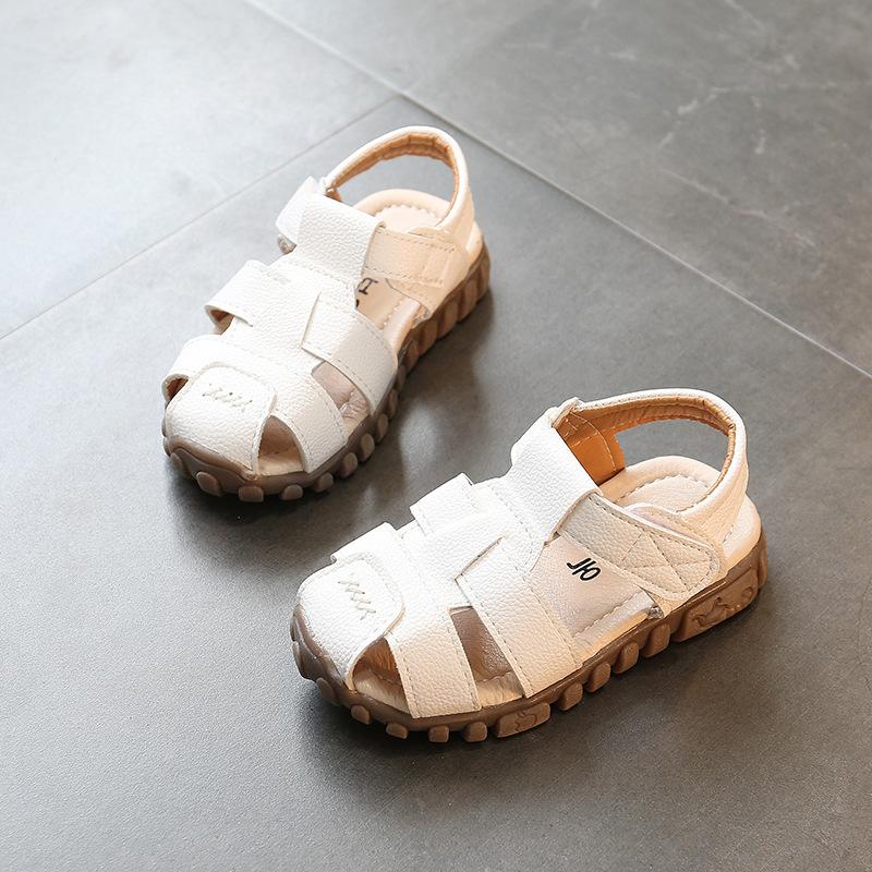 

Summer Boys Sandals PU Leather Retro Casual Gladiator Roman Beach Shoes Toddler Boy Cut-outs Soft Soles Kids Shoes Flats H06161 21 белый