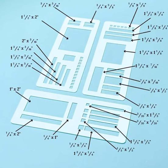 Handmade Flexible Record Template Dot Grid Journal Planner Stencil Set for Drawing And Checklists Practical Planning Tools