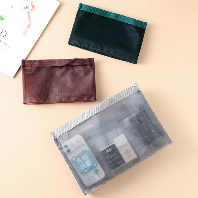 Organizer Insert Bag Women Nylon Mesh Travel Handbag Purse Travel Inner Makeup Cosmetic Bag Female Tote Pouch Storage Bag Ladies