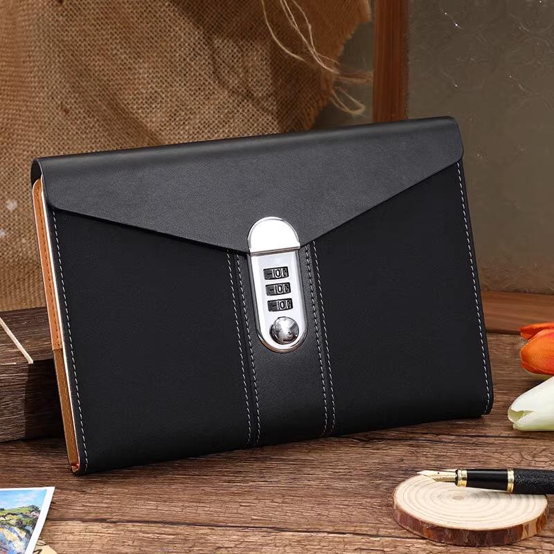 Minimalist Lock Diary & Notebook with Invisible Combination Closure for Students & Professionals