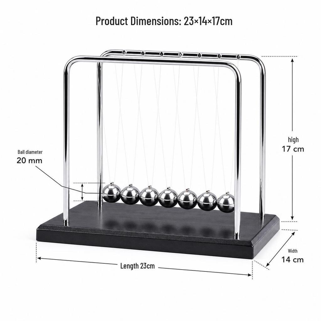 Newton's Cradle Metal Pendulum - Creative Office Decor Gift