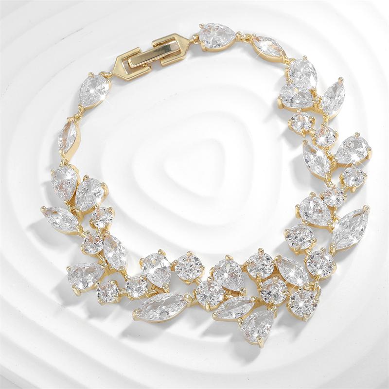 

ZAKOL Роскошный Блестящий Браслет-Шарм с AAA CZ для Женщин Элегантный Свадебный Серебристый Цвет Свадебный Циркон