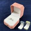 Octagonal Wedding Ring Box Velvet Earrings Ring Display Case  for Engagement Proposal