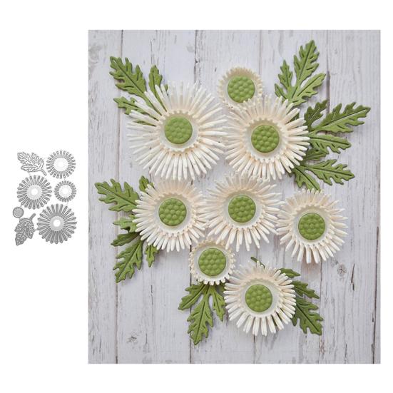 

Милый цветок лист металлический трафарет DIY скрапбук тиснение бумажная карта трафарет плесень серебряный