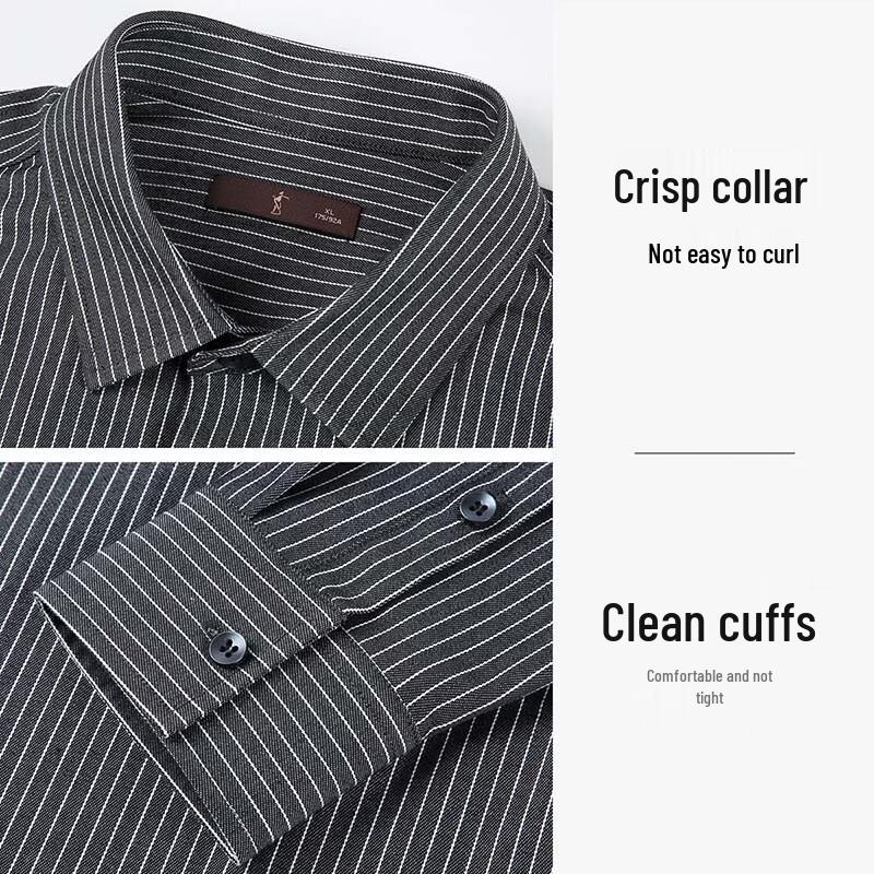 TRIES Men's Jacquard Long-Sleeve Casual Shirt