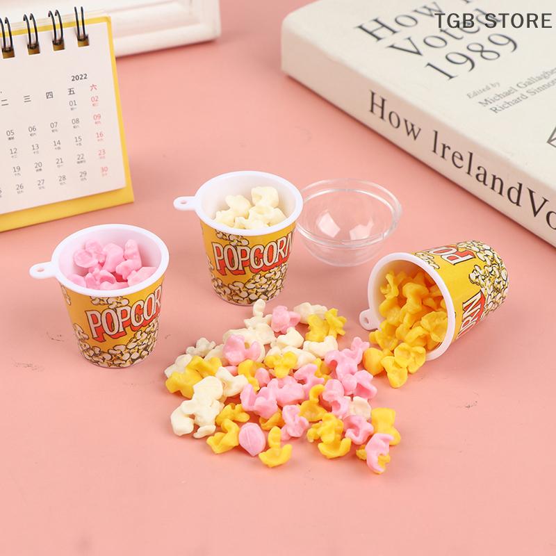 1:12 Dollhouse Miniture Popcorn Bucket Snacks Pretend Food Decoration Prop Toys