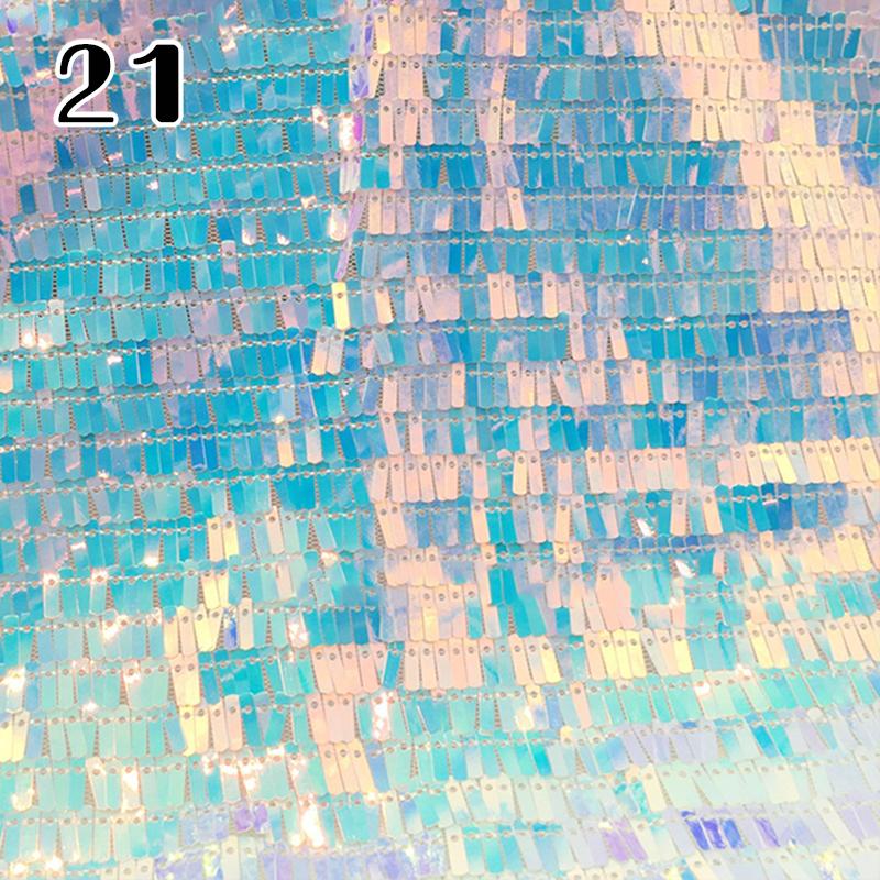 100x130cm Glitter Sparkly Fabric Iridescent Sequin Embroidery Mesh Fabric Stage Costume Party Evening Dress Decor Diy Material