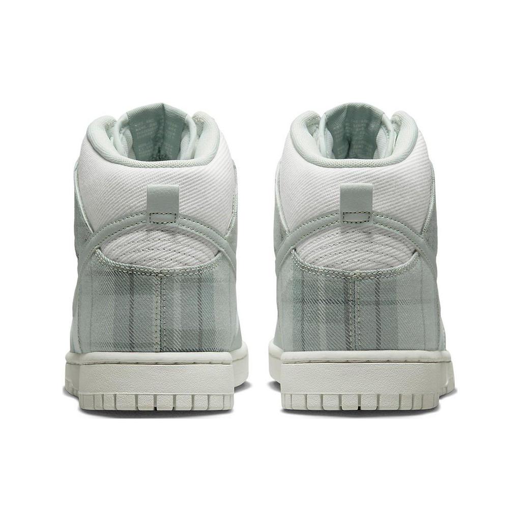 New Nike Dunk High Se Tartan Plaid White Light Green DV0826-100