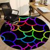 1pc Circle Pattern Carpet, Round Non Slip Durable Large Size Office Carpet, Suitable for Office
