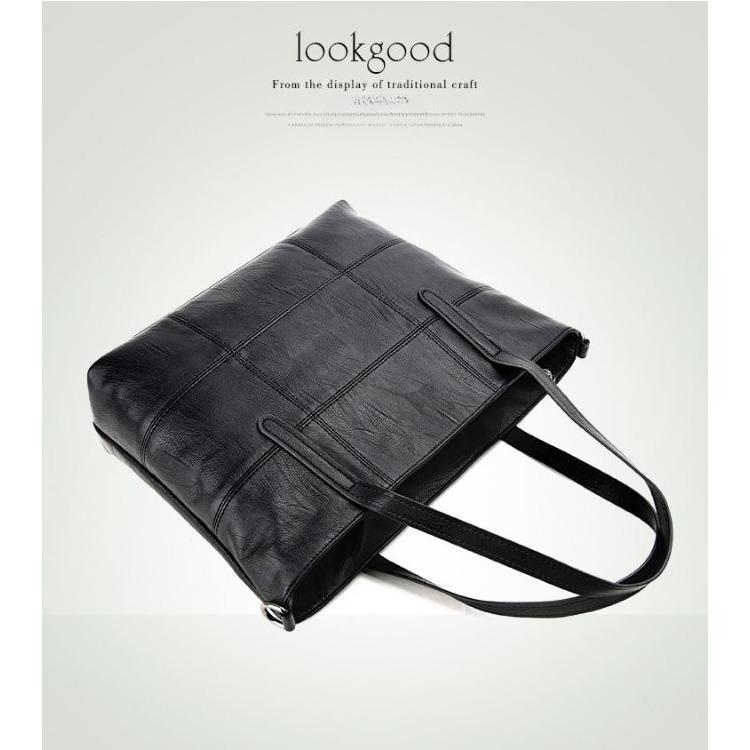 Women Fashion  Soft Leather Large Capacity Bag Versatile Elegant Shoulder Crossbody Handbag