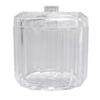 Cotton Swab Holder with Lid Clear Dust Proof Waterproof 3 Separate Compartments Cotton Balls Storage Box