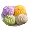 Palline antistress colorate con gnocchi Fidget Giocattolo sensoriale Spremere palla di pasta Antistress Panino giocattolo a mano con vaporiera per alimenti Scrivania elastica
