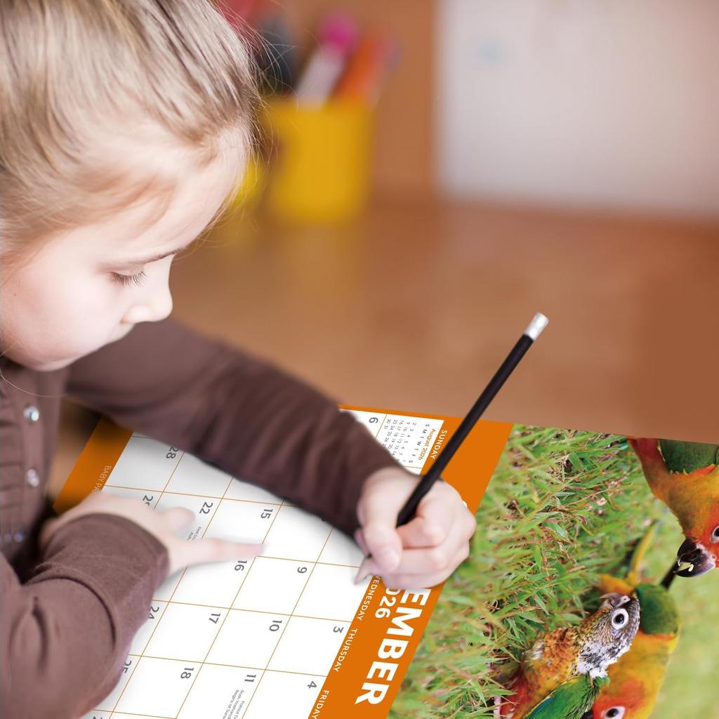 2026 Calendar - 12 Month Baby Animals Wall Calendar 2026 from January 2026 - December 2026, 12 x 12 inches, Thick & Sturdy Paper, 12" x 24" (Open),
