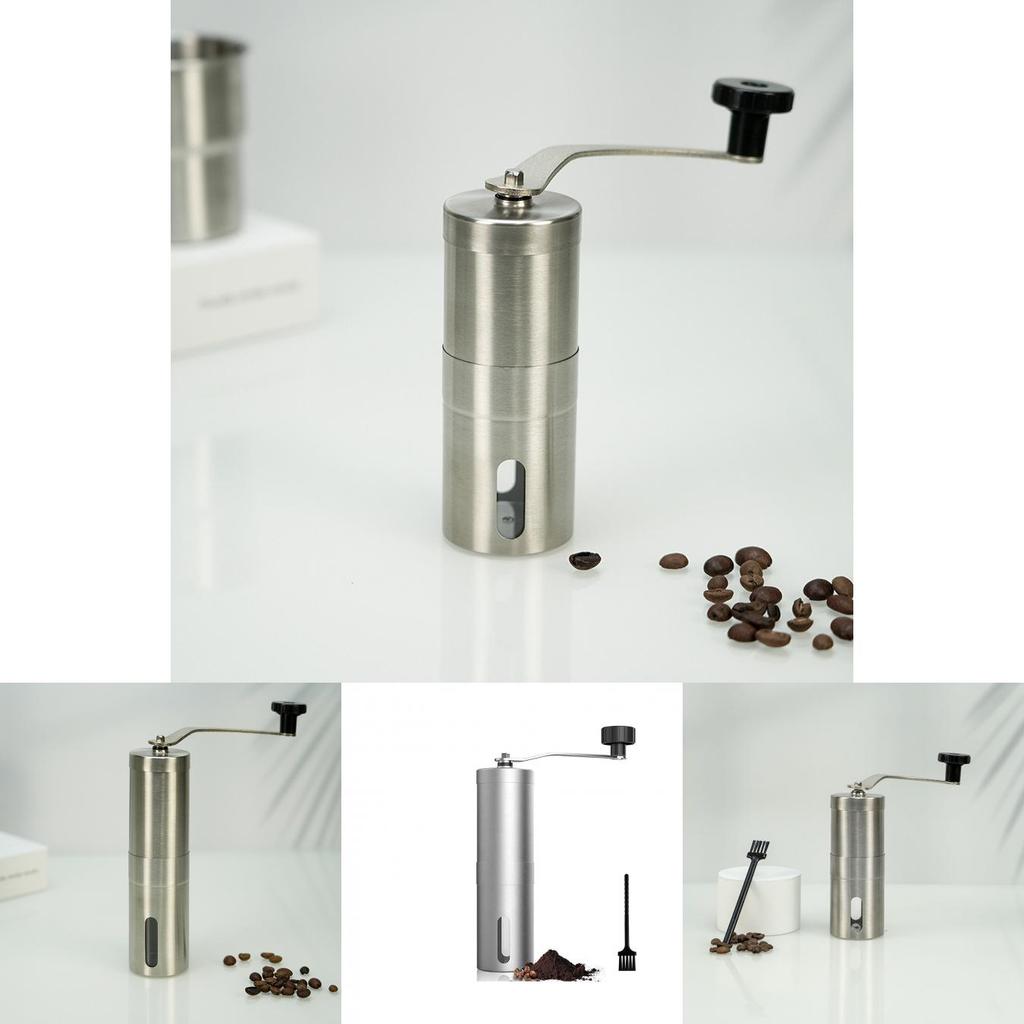 Highquality Stainless Steel Manual Coffee Grinder With Removable Hand Crank For Home Brewing Enthusiasts