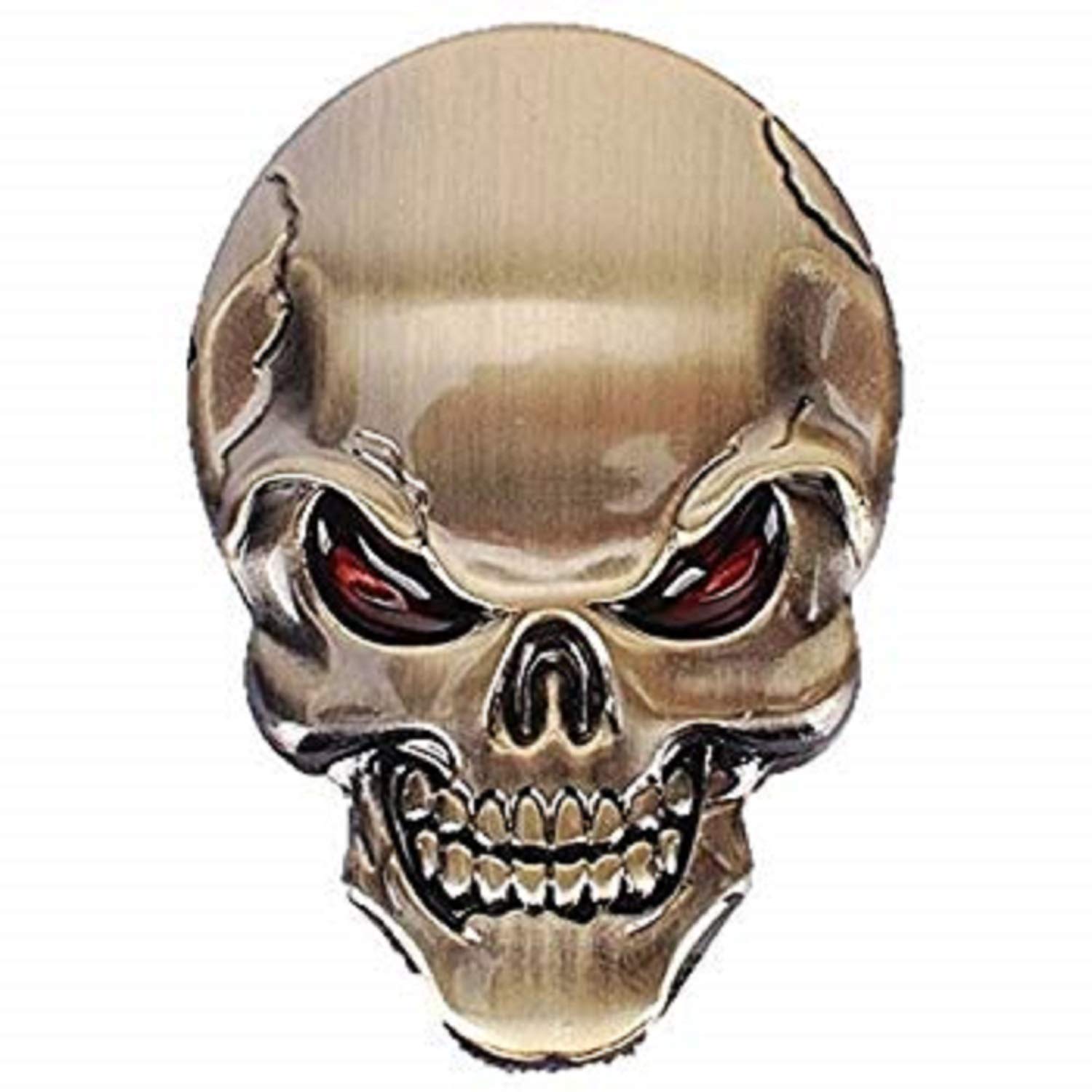 

[diAvoLo] 3D Metal Skull Skull 3D Sticker Decal Sticker Car Emblem Stylish Dress Up золотой