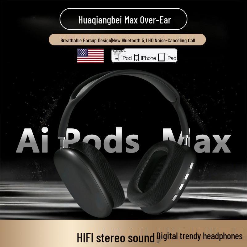 Huaqiangbei P9 Max Noise Cancelling Kabellose Bluetooth Over-Ear Kopfhörer für Apple