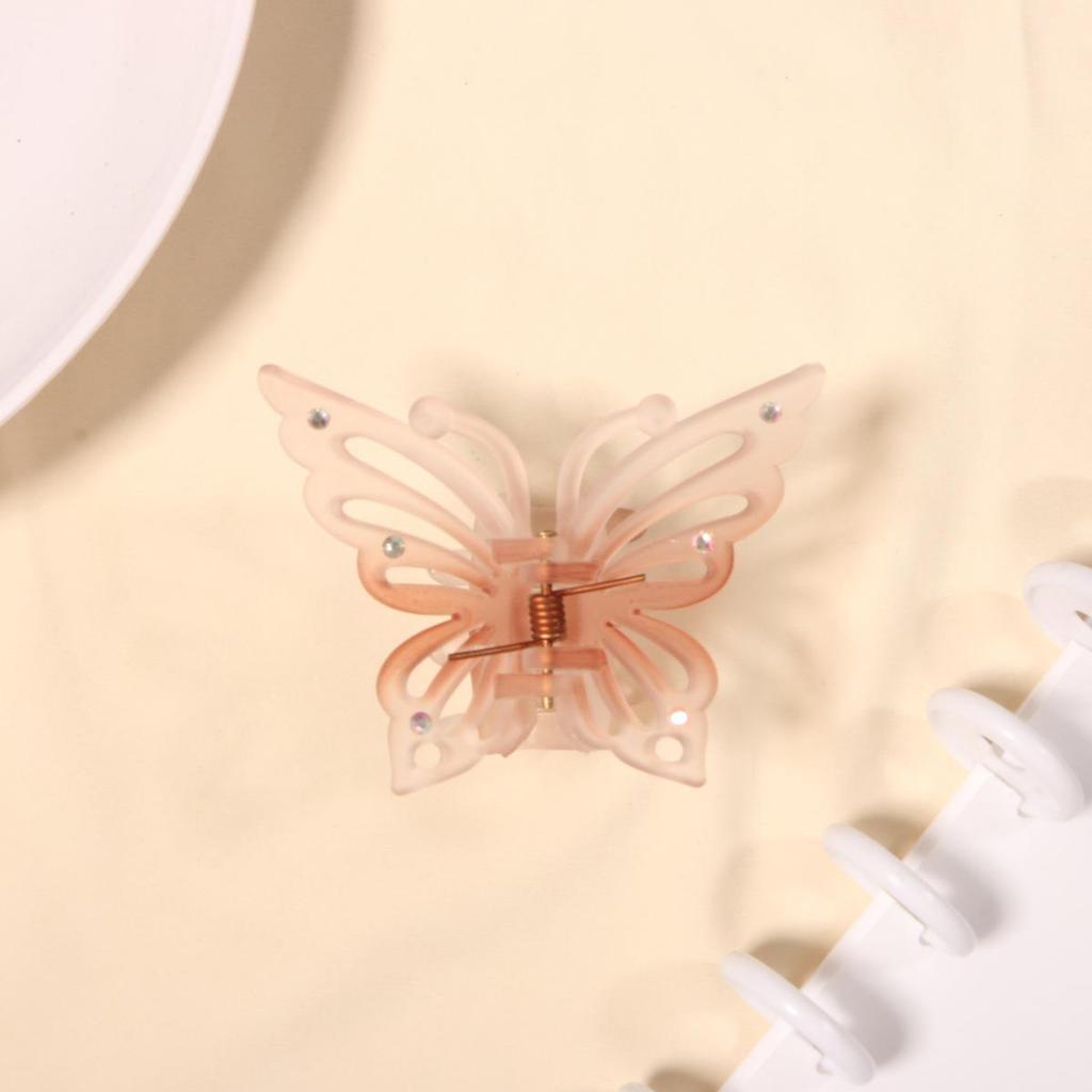 Iridescent Double Layer Butterfly Hair Clip - Women's High-End Shark Hair Accessory