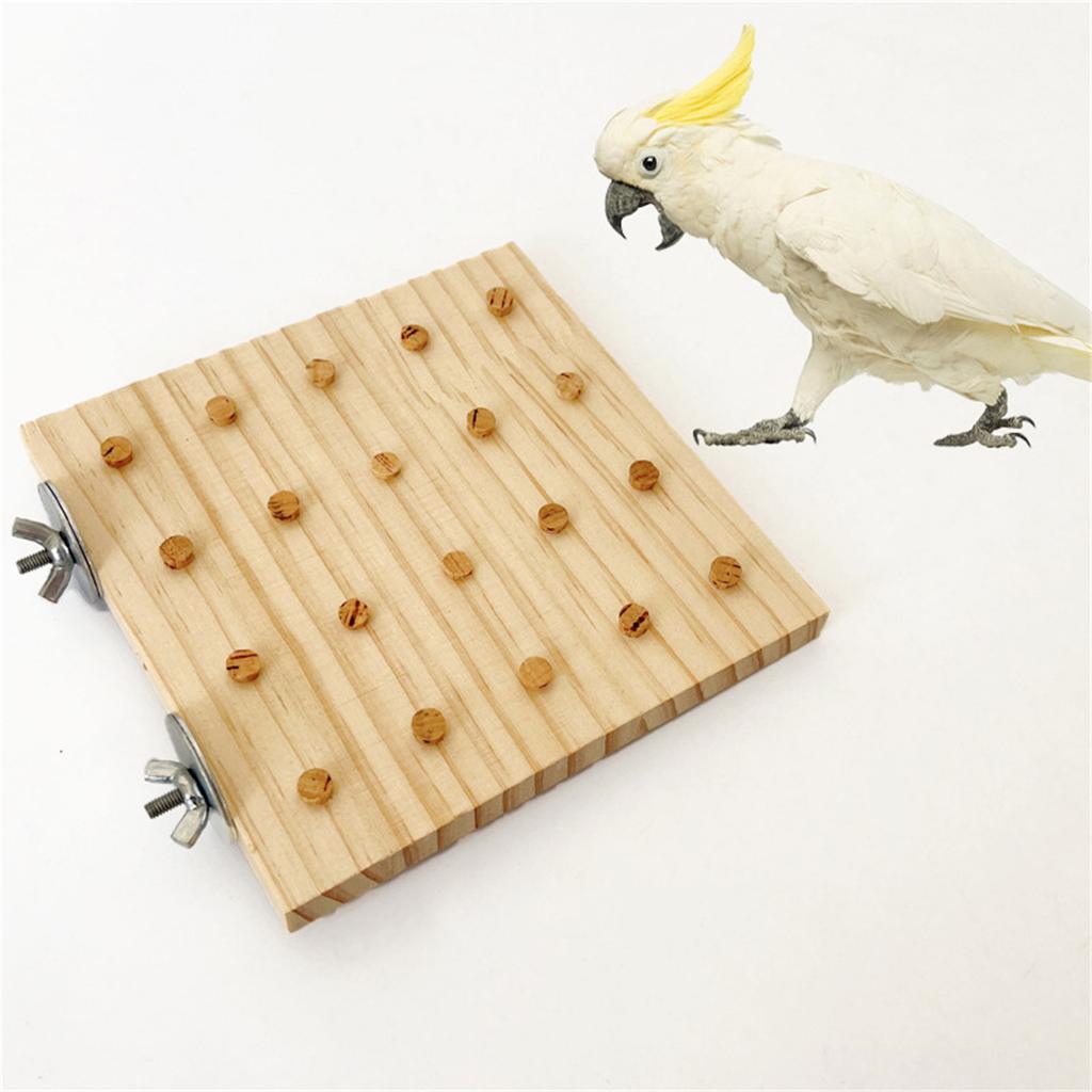 Parrots Grinding Chew Toy Wood Chew Training Supplies Natural Wood Keyboard Molar Toy for Pet Bird Tearing Grinding