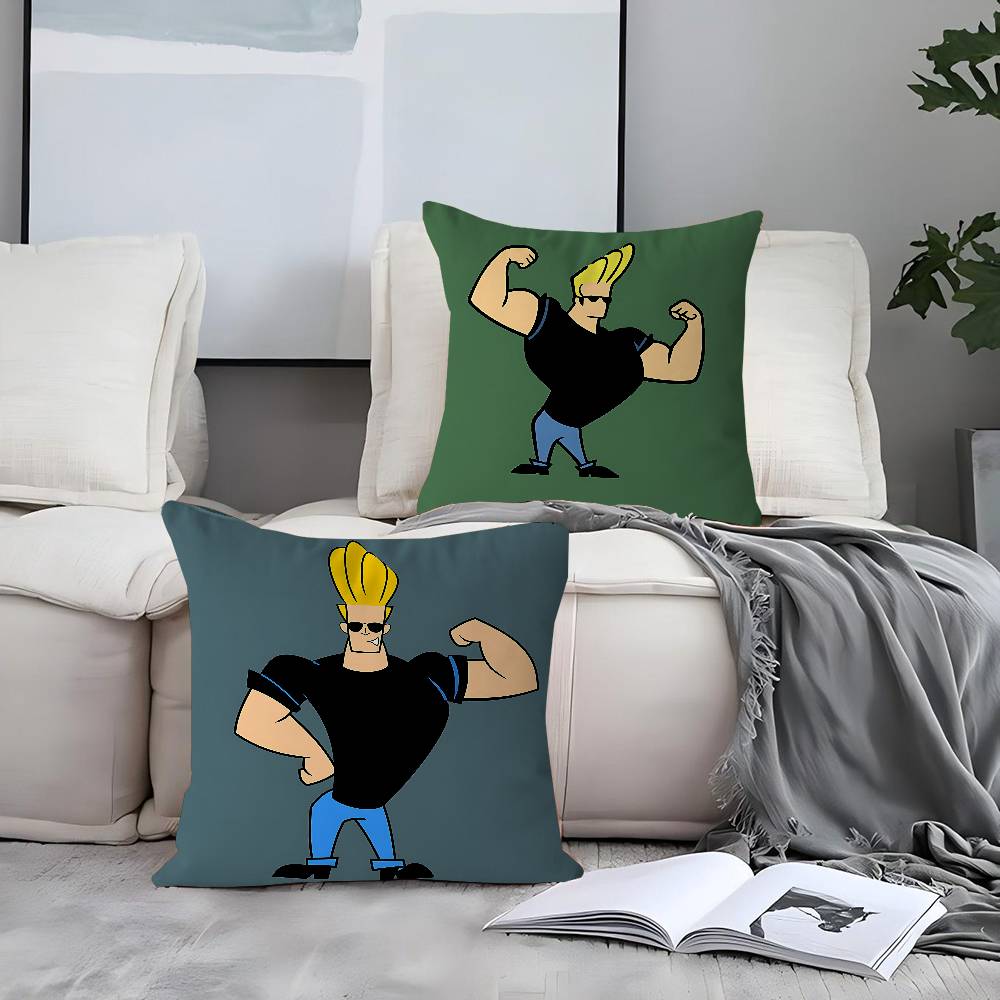Tecknad J-Johnny Bravo Kuddfodral Örngott Möbelklädsel Soffa Prydnadskudde Heminredning Örngott