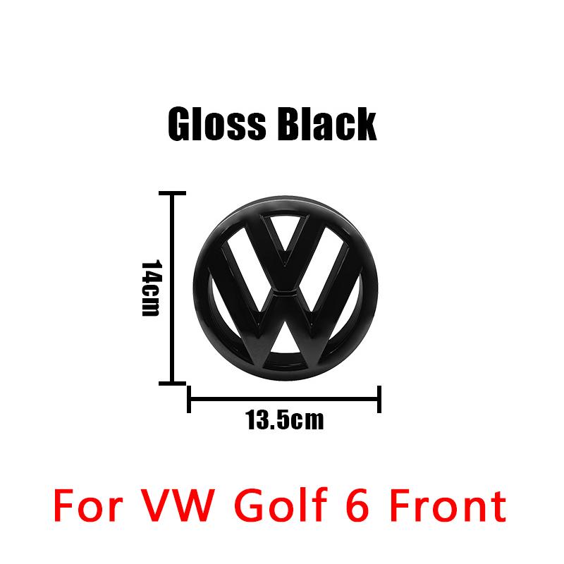 JQTYB1 ABS Car Styling Emblem For Volkswagen MK6 VW GOLF 6 2010 2011 2012 2013 Badge Hood Front Grill Rear Trunk Lid Logo Accessories