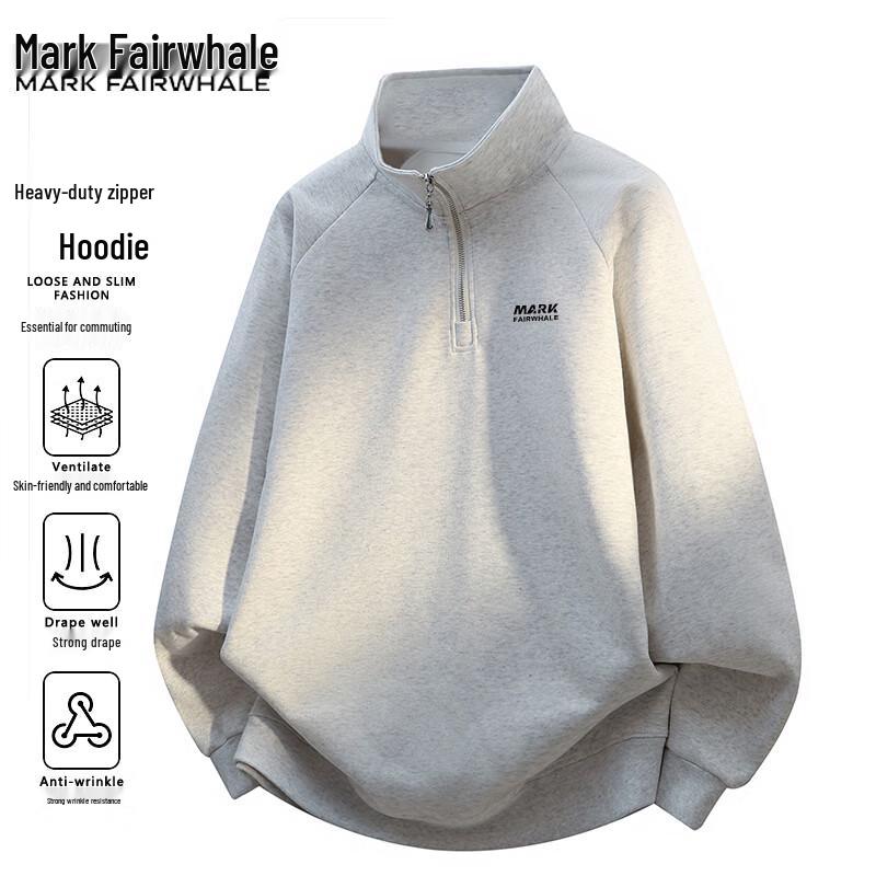 Mark Fairwhale Men's Half-Zip Stand-Collar Sweatshirt