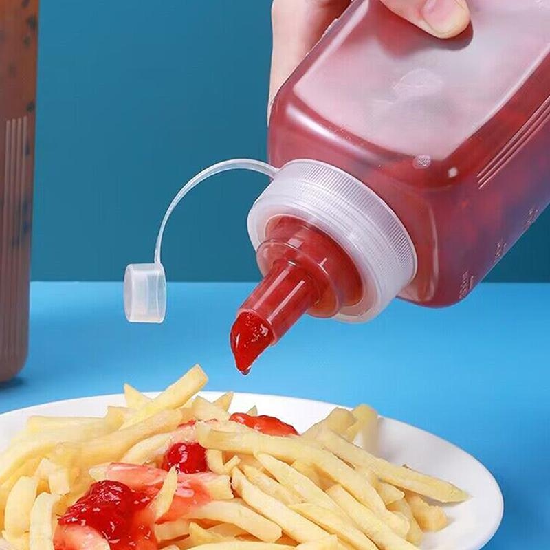 600/800/1000ML Squeeze Sauce Bottles Condiment Dispenser Large Mouth Dustproof Kitchen Seasoning Salad Sauce Olive Oil Bottle