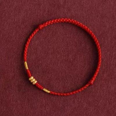 Red String Handmade Woven Bracelet Lucky Charm Adjustable Bracelet Good Fortune Bangles Couple Best Friends  Year Gift