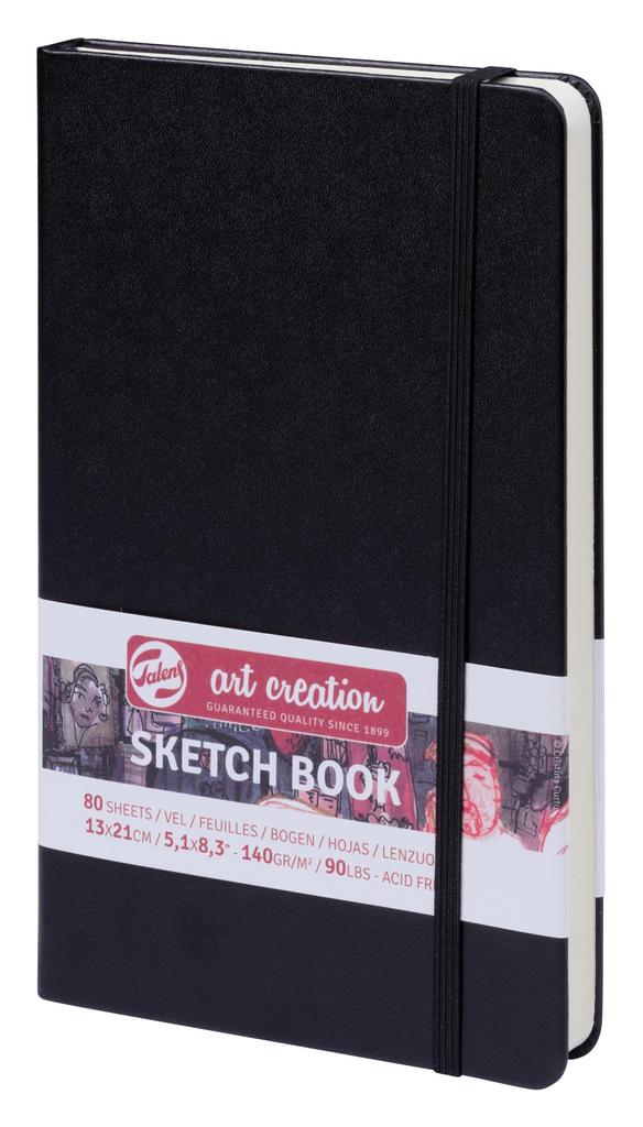 Talens Art Creation Drawing 13 X 21 140g Fine 80 407145 Sketchbook, Notebook, Cm, Black, Thick, Grain, Neutral, Sheets, T9314-002M,