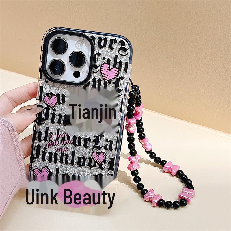 Zhitai Dual-Color Black Circle Case for Apple 16Pro, iPhone 11 Pro Max, with Chain