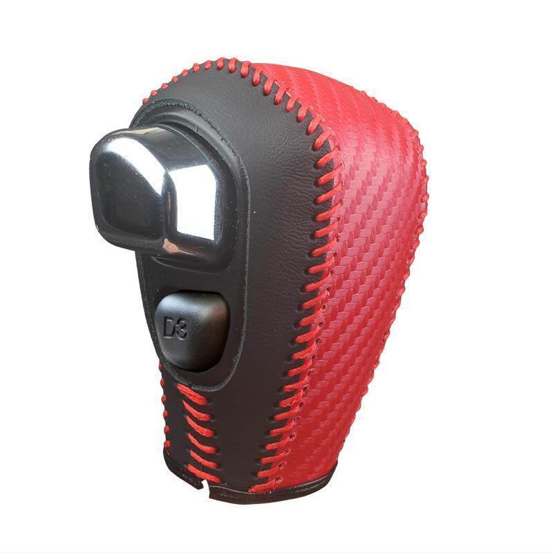 Kompatibel mit 07-26 Honda CRV/Civic Echtleder Schalthebelknaufabdeckung für Automatikgetriebe.
