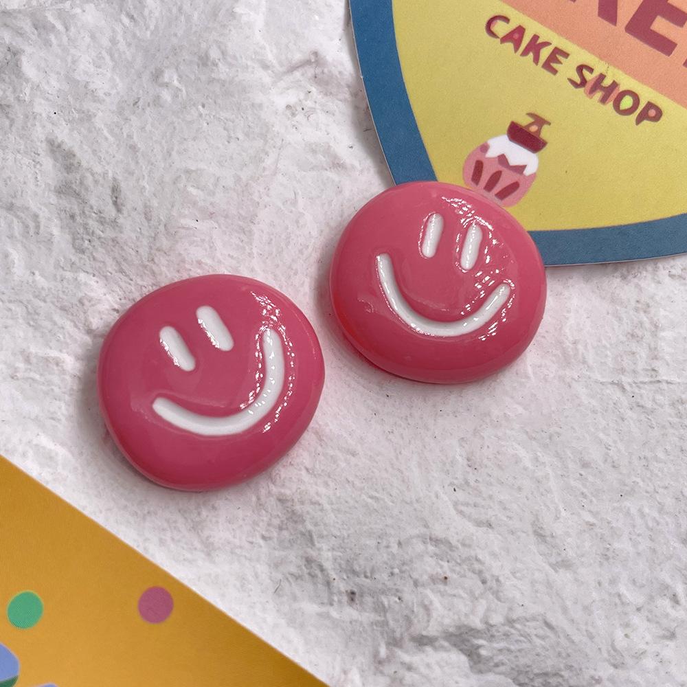 10pcs Kawaii Smile Face Flat Back Resin Charms DIY Earring Hairpin Clothing Jewelry Accessories Phone Case Water Cup Decor Patch