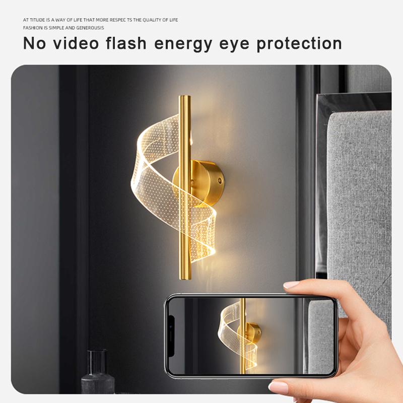 Modern Led Wall Light Nordic Rotation LED Wall Lamp for Living Room Bedroom Bedside Aisle Home Decor Indoor Sconce Lighting