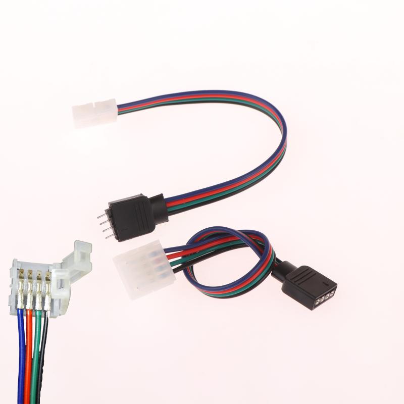 1/5Pcs 4 Conductor Connector For Rgbw Led Strips 16.5Cm Rgb 4 Pin Led Strip Light Connectors Strip To Power Adapter