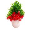 Artificial Potted Plants, Artificial Plastic Eucalyptus Plants Small Indoor Potted Houseplants, Small Faux Plants for Home Decor