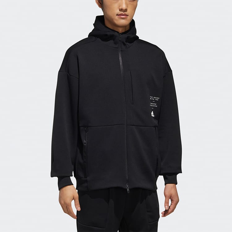 adidas Jackets Men's Black Hooded Moderate Other ED1948
