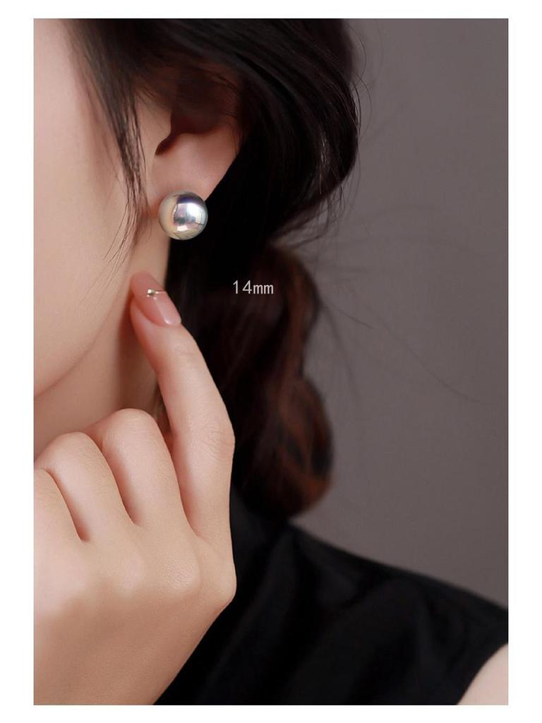 Luxuriöse 999 Sterlingsilber Hanf & Aurora Grau Perlenohrringe für Damen - High-End 2024 Design