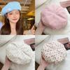 Summer Sweet Cute Checkered Beret Hat For Women Unisex Lightweight Breathable Style