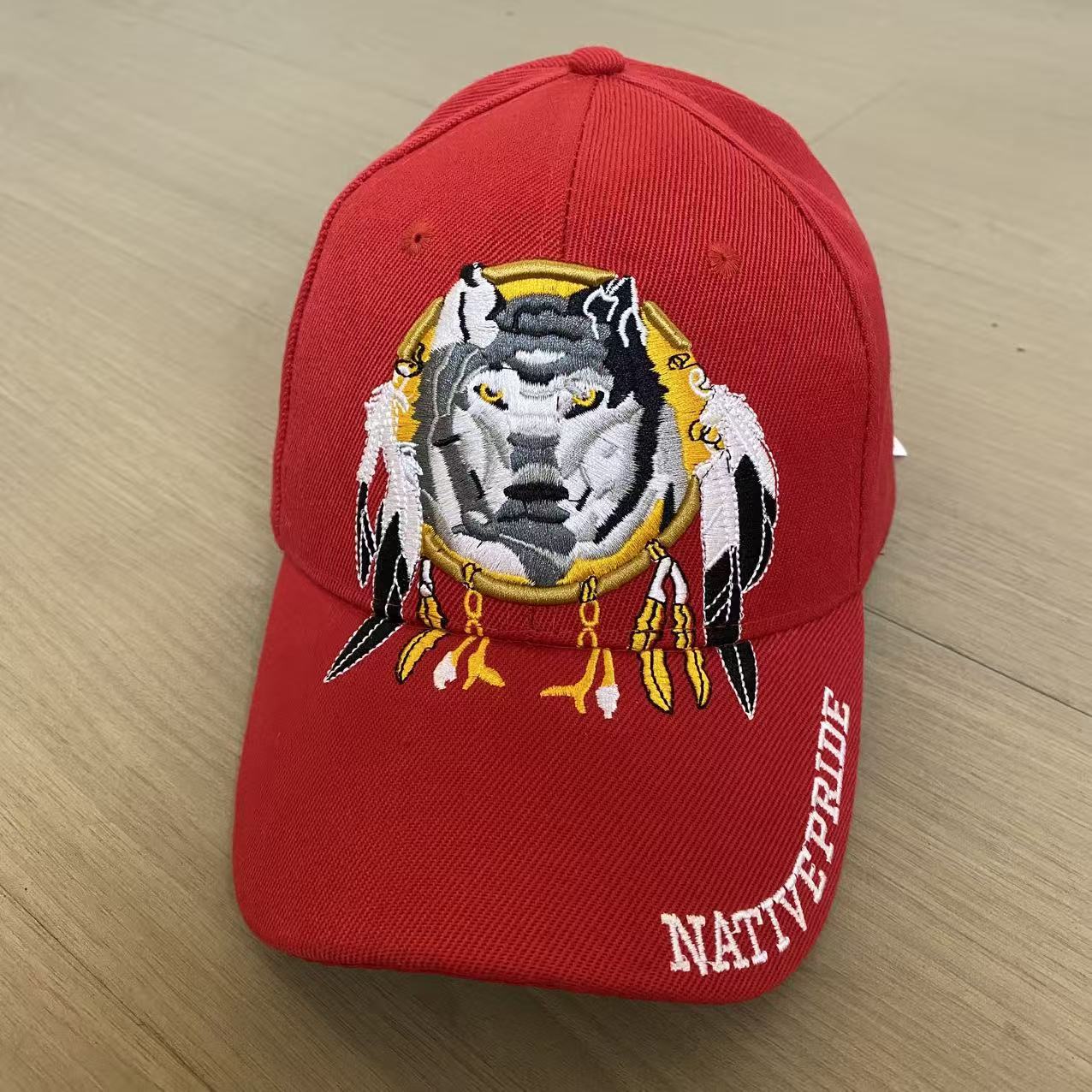 Men S Baseball Cap Cap Embroidered Wolf Spring Summer Sun Hat Women