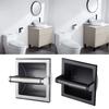 Contemporary Sturdy Stainless Steel Toilet Roll Holders Recessed Designs Portable Accessory for Elegant Bathroom
