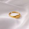 Minimalist Stainless Steel Open Ring For Women Men Geometric Adjustable Rings Fashion Gold Color Wedding Couples Jewelry Anillos