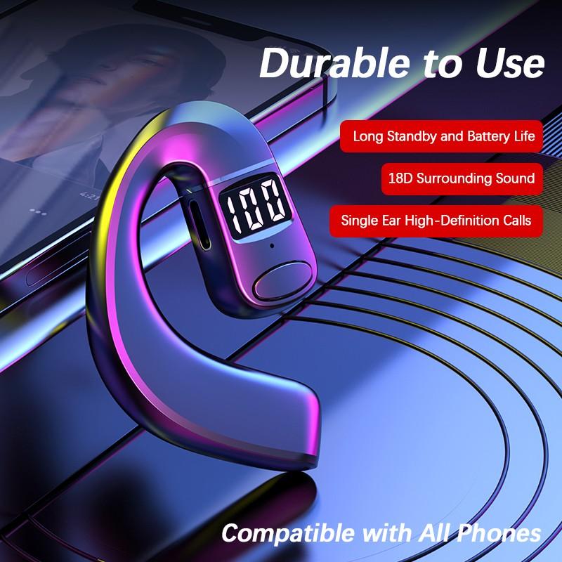 

Беспроводные наушники Bluetooth-гарнитура с микрофоном, наушники костной проводимости, громкая связь с шумоподавлением для вождения Audifonos