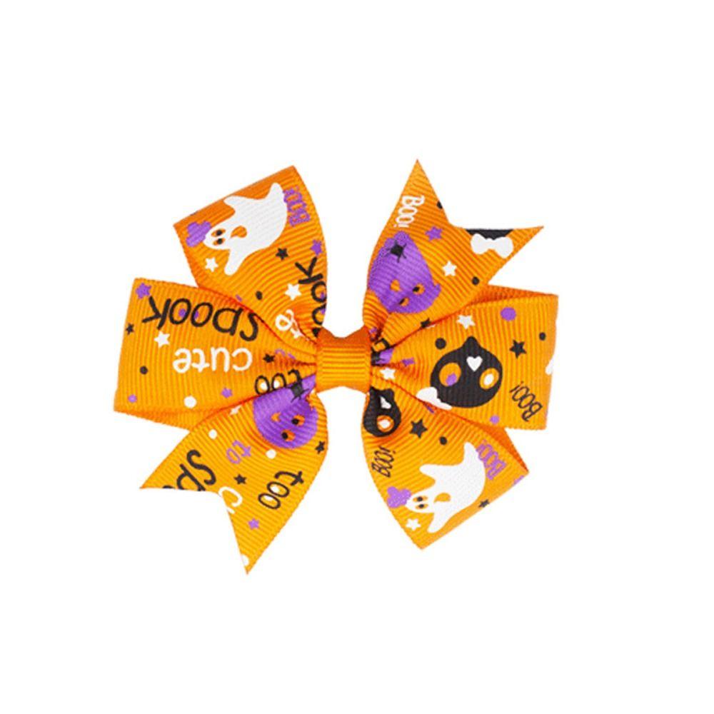 Creative Skeleton Halloween Bow Hair Clip Pumpkin Bat Pumpkin Hairpin Spider Korean Style Bat Duckbill Clip Party