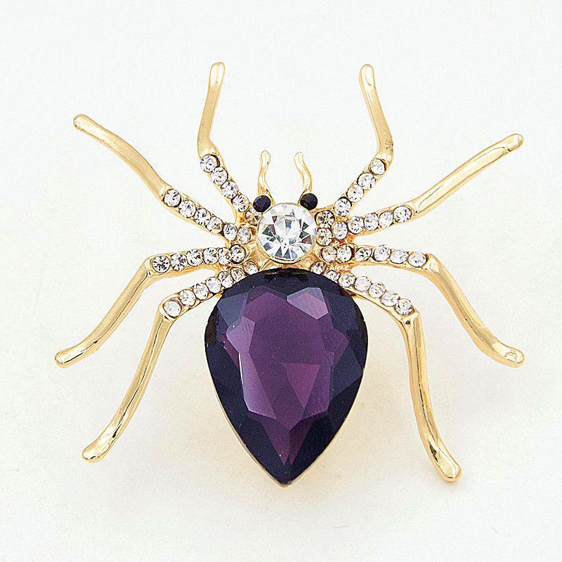 Broșă din Cristal Păianjen: Broșă Eșarfă Diamant la Modă & Accesoriu Bijuterii Decorative