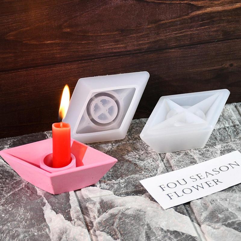 Boat Silicone Molds Resin Molds Paper Boat Shaped Candle Silicone Molds Resin Candle Holder Mold Silicone Pouring Molds For